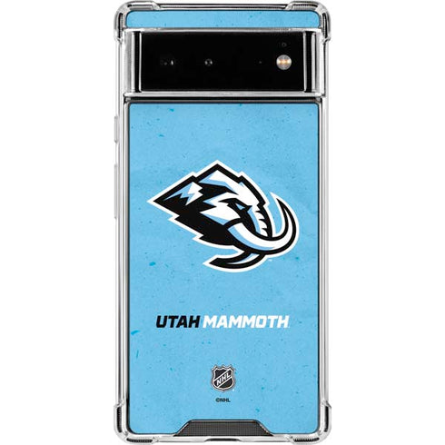 NHL Utah Mammoth Distressed Blue Google Pixel 6 Clear Case